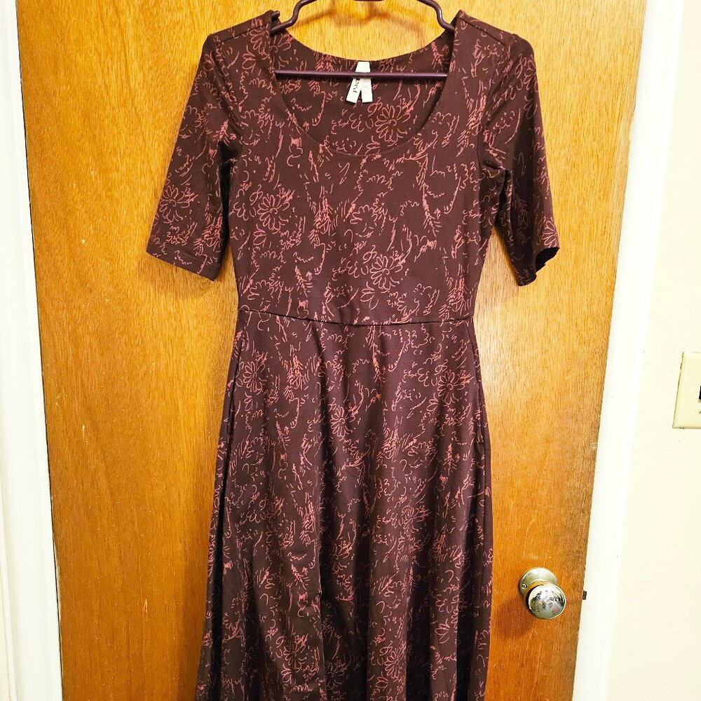 Garden Sketches Signature Fit and Flare Scoop Dress by Pact Organic